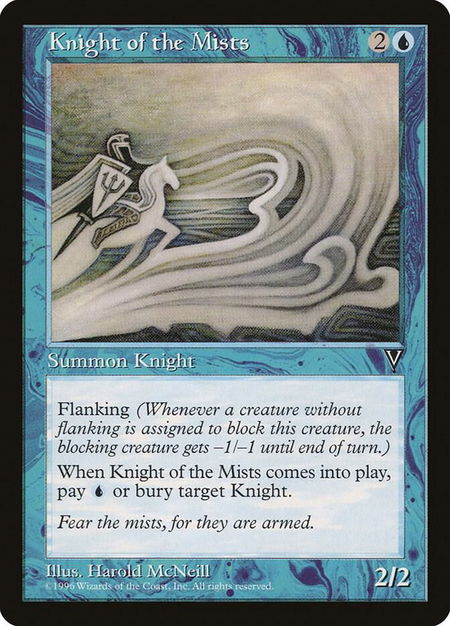 Knight of the Mists - Visions Magic: The Gathering trading card