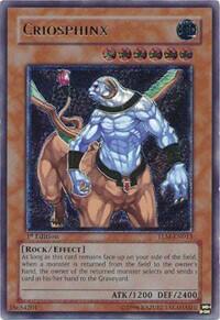 Criosphinx (UTR) - The Lost Millennium (TLM) #TLM-EN013 - Ultimate Rare YuGiOh Trading Card