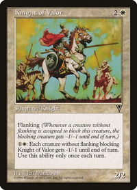 Knight of Valor - Visions (VIS) #11 - Common Magic: The Gathering Trading Card