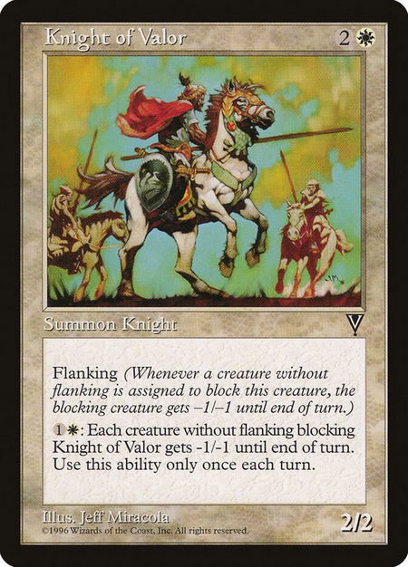 Knight of Valor - Visions Magic: The Gathering trading card