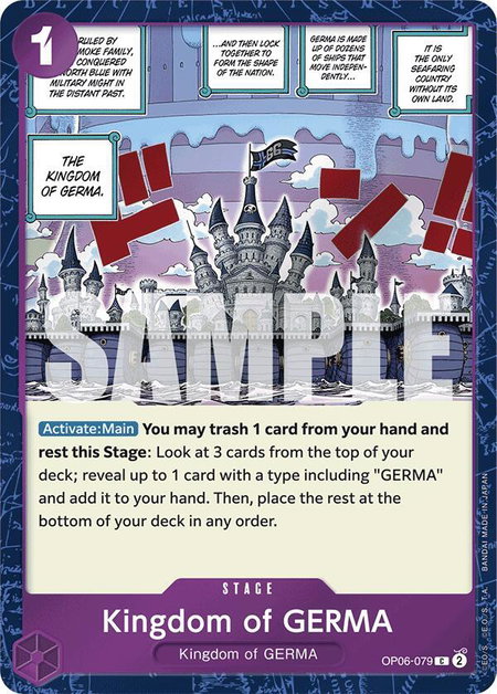 Kingdom of GERMA (Jolly Roger Foil) - Premium Booster -The Best- One Piece trading card