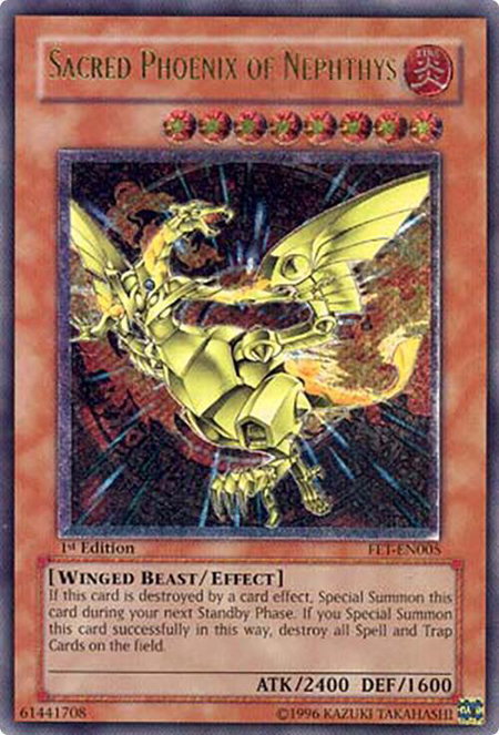Sacred Phoenix of Nephthys (UTR) - Flaming Eternity YuGiOh trading card