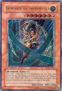 Gearfried the Swordmaster (UTR) - Flaming Eternity (FET) #FET-EN022 - Ultimate Rare YuGiOh Trading Card
