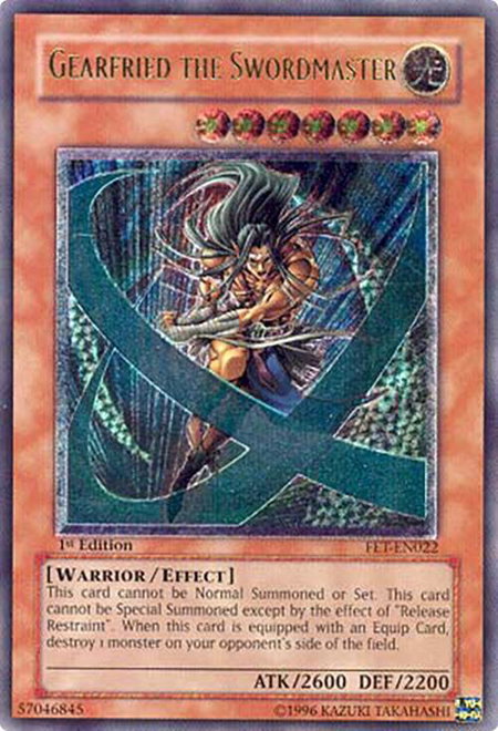 Gearfried the Swordmaster (UTR) - Flaming Eternity YuGiOh trading card