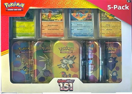 Costco Pokemon Scarlet & Violet 151 Mini Tin 5-pack (Magneton) - Miscellaneous Cards & Products Pokémon trading card
