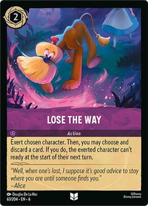 Lose the Way - Azurite Sea (6) #63/204 - Uncommon Disney Lorcana Trading Card
