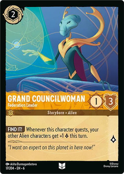 Grand Councilwoman - Federation Leader - Azurite Sea Disney Lorcana trading card