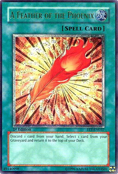 A Feather of the Phoenix (UTR) - Flaming Eternity YuGiOh trading card