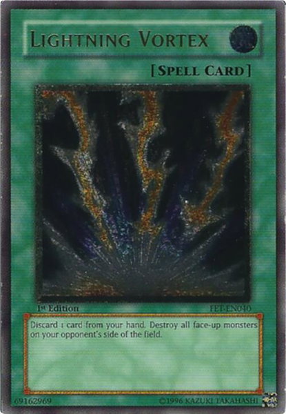Lightning Vortex (UTR) trading card from Flaming Eternity Lightning Vortex (UTR) - Flaming Eternity YuGiOh trading card