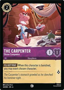 The Carpenter - Dinner Companion - Azurite Sea (6) #44/204 - Common Disney Lorcana Trading Card