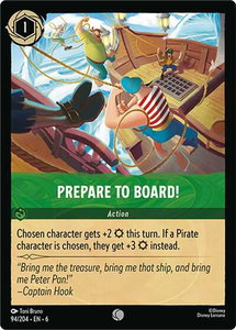 Prepare to Board! - Azurite Sea (6) #94/204 - Common Disney Lorcana Trading Card