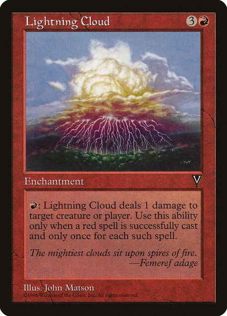 Lightning Cloud - Visions Magic: The Gathering trading card