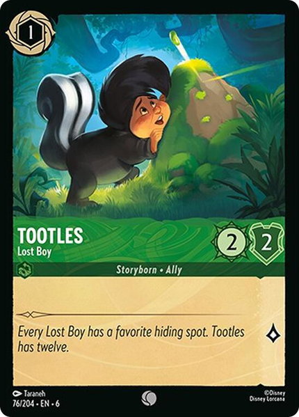 Tootles - Lost Boy trading card from Azurite Sea Tootles - Lost Boy - Azurite Sea Disney Lorcana trading card