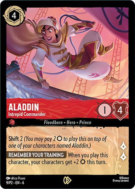 Aladdin - Intrepid Commander - Disney Lorcana Promo Cards Disney Lorcana trading card