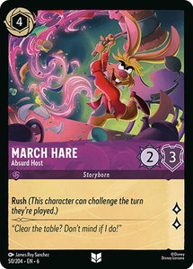 March Hare - Absurd Host - Azurite Sea (6) #50/204 - Uncommon Disney Lorcana Trading Card