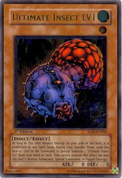 Ultimate Insect LV1 (UTR) trading card from Soul of the Duelist Ultimate Insect LV1 (UTR) - Soul of the Duelist YuGiOh trading card