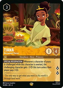 Tiana - Restaurant Owner - Azurite Sea (6) #16/204 - Legendary Disney Lorcana Trading Card