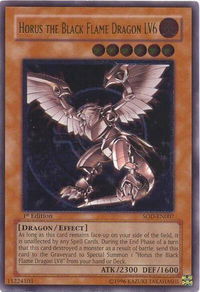 Horus the Black Flame Dragon LV6 (UTR) - Soul of the Duelist (SOD) #SOD-EN007 - Ultimate Rare YuGiOh Trading Card