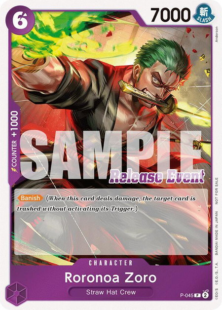 Roronoa Zoro (ST15 - ST20 Release Event Winner Pack) - One Piece Promotion Cards One Piece trading card