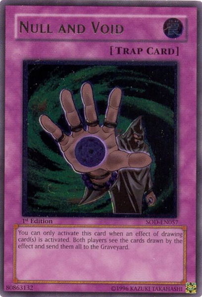 Null and Void (UTR) trading card from Soul of the Duelist Null and Void (UTR) - Soul of the Duelist YuGiOh trading card