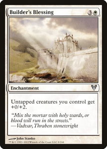 Builder's Blessing - Avacyn Restored (AVR) #8 - Uncommon Magic: The Gathering Trading Card