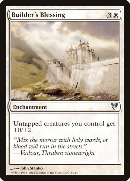 Builder's Blessing - Avacyn Restored Magic: The Gathering trading card