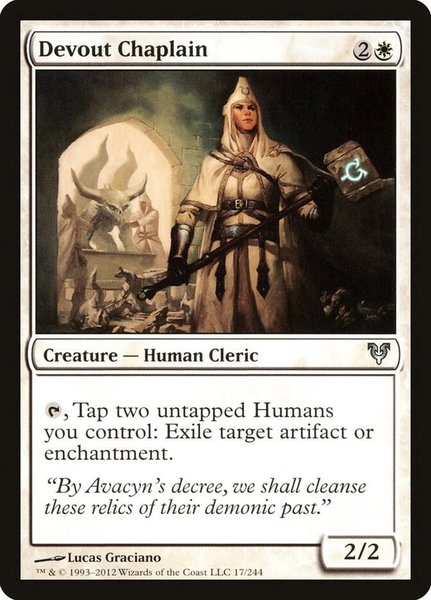 Devout Chaplain - Avacyn Restored Magic: The Gathering trading card