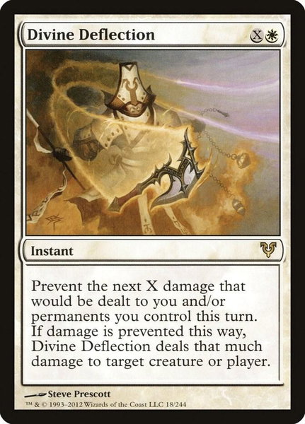 Divine Deflection - Avacyn Restored Magic: The Gathering trading card