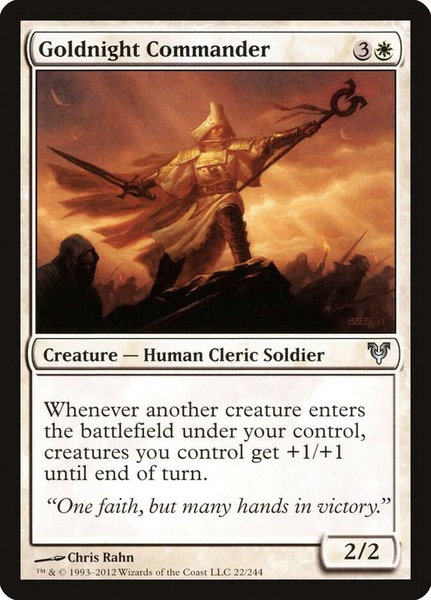 Goldnight Commander - Avacyn Restored Magic: The Gathering trading card