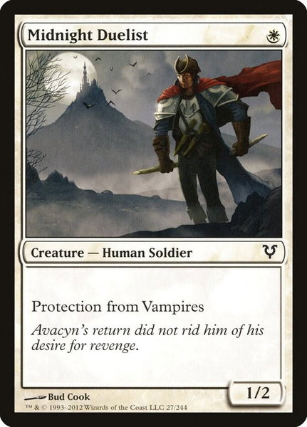 Midnight Duelist - Avacyn Restored Magic: The Gathering trading card