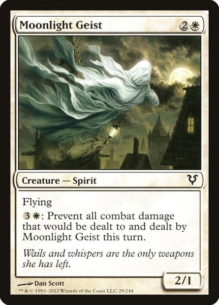 Moonlight Geist - Avacyn Restored Magic: The Gathering trading card