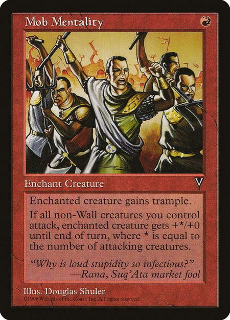 Mob Mentality - Visions Magic: The Gathering trading card