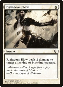 Righteous Blow - Avacyn Restored (AVR) #34 - Common Magic: The Gathering Trading Card