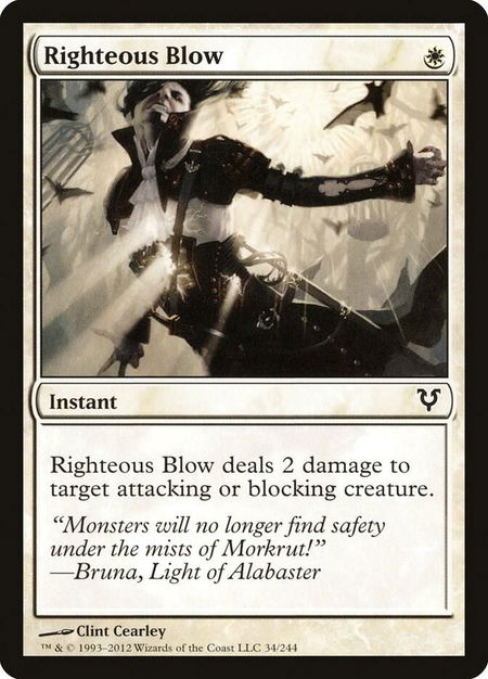 Righteous Blow - Avacyn Restored Magic: The Gathering trading card