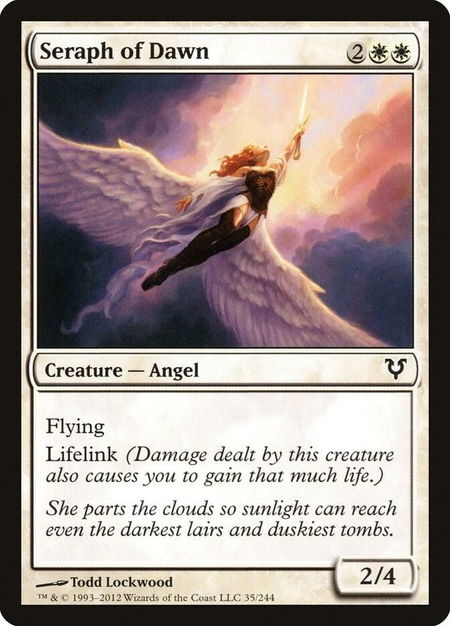 Seraph of Dawn - Avacyn Restored Magic: The Gathering trading card