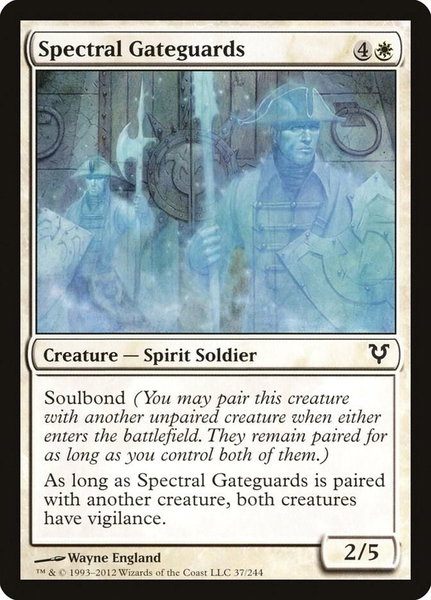 Spectral Gateguards trading card from Avacyn Restored Spectral Gateguards - Avacyn Restored Magic: The Gathering trading card