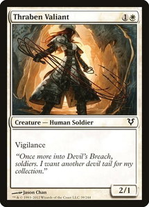 Thraben Valiant - Avacyn Restored (AVR) #39 - Common Magic: The Gathering Trading Card