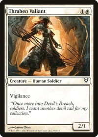Thraben Valiant - Avacyn Restored (AVR) #39 - Common Magic: The Gathering Trading Card