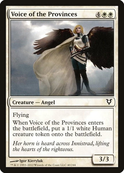 Voice of the Provinces trading card from Avacyn Restored Voice of the Provinces - Avacyn Restored Magic: The Gathering trading card