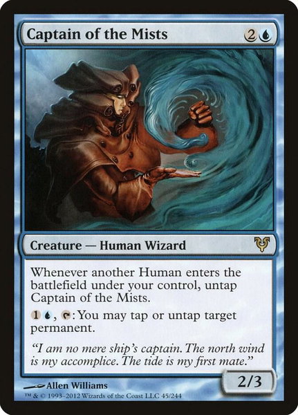 Captain of the Mists trading card from Avacyn Restored Captain of the Mists - Avacyn Restored Magic: The Gathering trading card