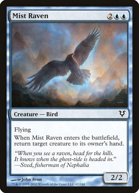 Mist Raven - Avacyn Restored Magic: The Gathering trading card