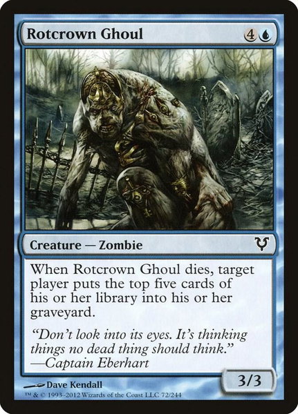 Rotcrown Ghoul trading card from Avacyn Restored Rotcrown Ghoul - Avacyn Restored Magic: The Gathering trading card