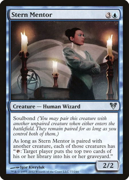 Stern Mentor - Avacyn Restored Magic: The Gathering trading card