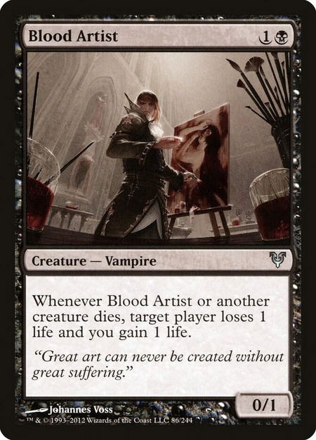 Blood Artist - Avacyn Restored Magic: The Gathering trading card