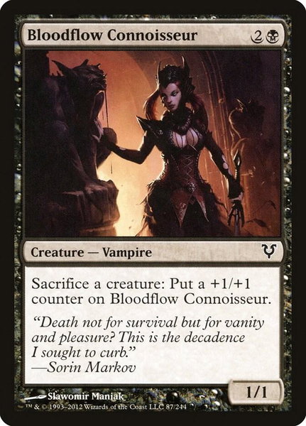 Bloodflow Connoisseur trading card from Avacyn Restored Bloodflow Connoisseur - Avacyn Restored Magic: The Gathering trading card