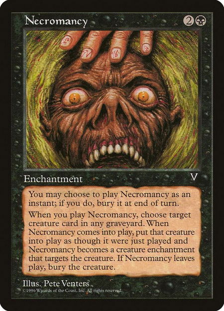 Necromancy - Visions Magic: The Gathering trading card