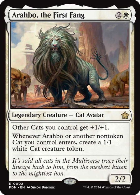 Arahbo, the First Fang - Foundations Magic: The Gathering trading card