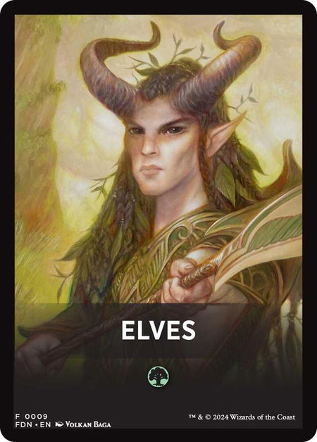 Elves Theme Card - Foundations Magic: The Gathering trading card