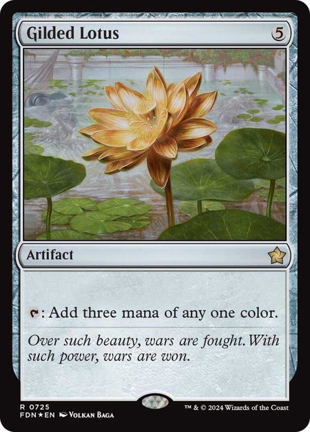 Gilded Lotus trading card from Foundations Gilded Lotus - Foundations Magic: The Gathering trading card