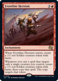 Frontline Heroism - Foundations Jumpstart (J25) #15 - Rare Magic: The Gathering Trading Card